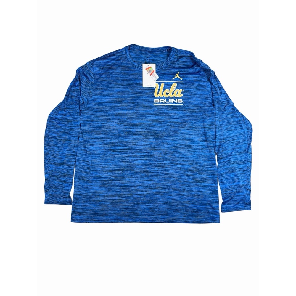 Nike Jordan UCLA Bruins Long Sleeve Dri-FIT Shirt Men's XL Blue NCAA NWT